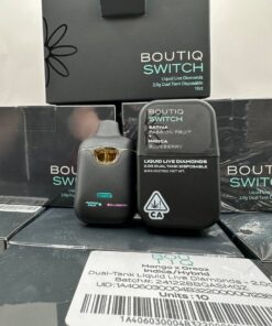 Experience the Boutiq Switch 2G Disposable: premium design, dual flavors, smooth performance, and convenience for an elevated vaping experience.