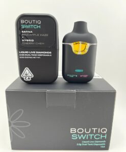 Experience the Boutiq Switch 2G Disposable: premium design, dual flavors, smooth performance, and convenience for an elevated vaping experience.